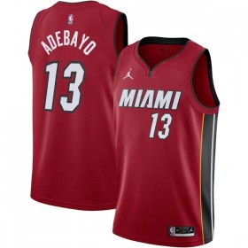 Män Miami Heat Tröja Bam Adebayo 13 Jordan 2022-23 Icon Edition Röd Swingman
